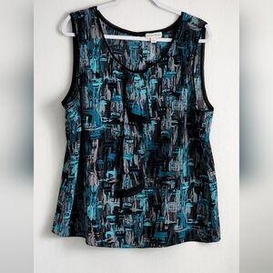 Studio Works Womens Pullover Tank Top Tie Accent On the Front Sz XL